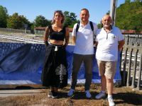 Cantiere bellezza. Terminato il murales nella barriera di chiusura dell’ex passaggio a livello via Caduti per la Libertà angolo via dei Cosmonauti.