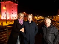 La Torre San Michele illuminata in rosa per il Giro d'Italia